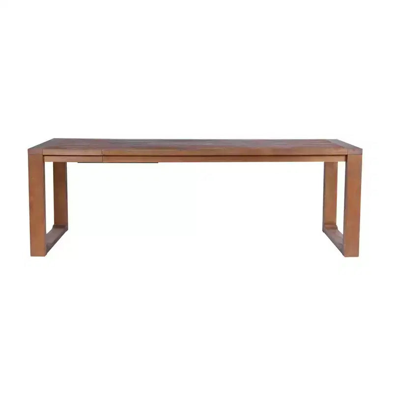 Ensemble de salle à manger extensible 7 pièces Rasmus avec fauteuils Châtaigne - Boraam : Bois d'acacia, chaises en similicuir