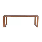 Ensemble de salle à manger extensible 7 pièces Rasmus avec fauteuils Châtaigne - Boraam : Bois d'acacia, chaises en similicuir