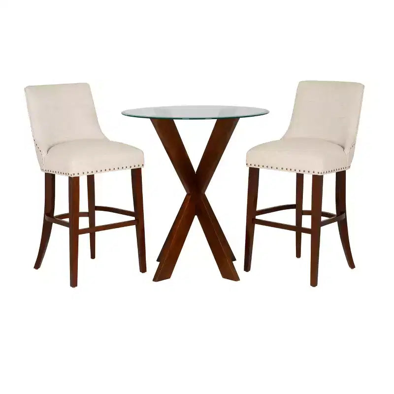 Powell 3pc Axbridge Pub Dining Set Espresso/Natural