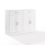 Stanton Sideboard White - Crosley: Adjustable Shelves, Storage, 4 Doors, 2 Drawers, Dining Room, Traditional Style