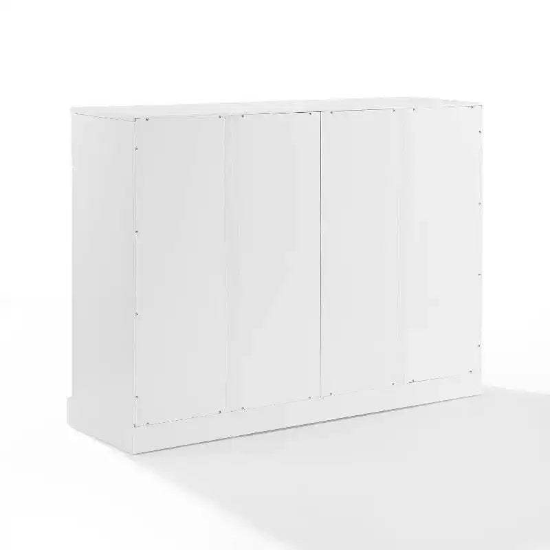 Buffet Blanc - Étagères réglables, Rangement, 4 Portes, 2 Tiroirs, Salle à manger, Style traditionnel