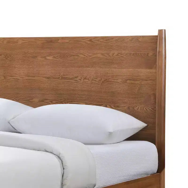 HOMES: Inside + Out Ensemble chambre à coucher 3 pièces avec lit plateforme Neovesi Queen et 2 tables de chevet chêne style bohème
