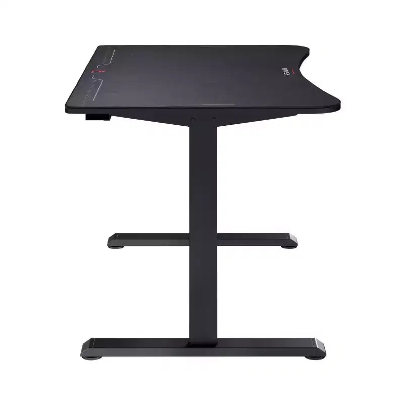 1048 Gaming Desk Black: Sturdy Metal Frame, MDF Surface, No Storage, Adult Assembly Required