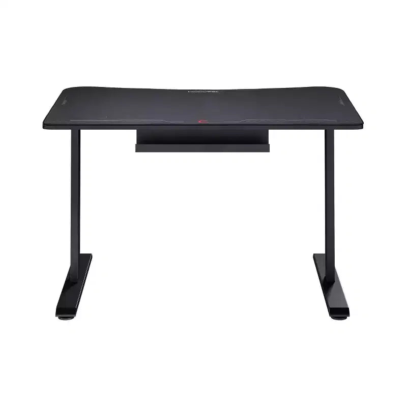 1048 Gaming Desk Black: Sturdy Metal Frame, MDF Surface, No Storage, Adult Assembly Required