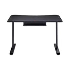 Bureau Gaming 1048 Noir : Cadre en métal robuste, surface en MDF, sans rangement, assemblage par un adulte requis