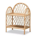 29.7" Hammond Rattan 2 Tier Display Shelf Natural/Brown - bali & pari