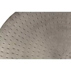 Table d'appoint tambour en fer argenté