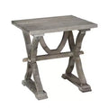 Boraam Colette Reclaimed Wood Side Table Whitewash Finish