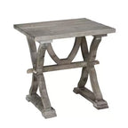 Boraam Colette Reclaimed Wood Side Table Whitewash Finish