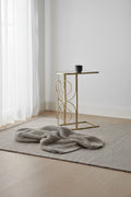 Contemporary Mirrored Accent Table Gold - Olivia & May: No Assembly, Indoor Use, Iron Frame