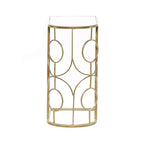 Table d'appoint contemporaine avec miroir doré  Mai: Aucun assemblage requis, Utilisation intérieure, Cadre en fer