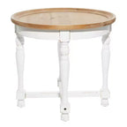 Table d'appoint en bois blanc au style campagnard