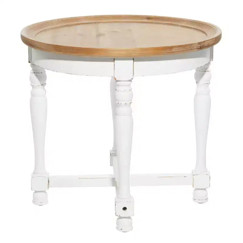 Country Cottage Wood Accent Table White