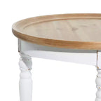 Table d'appoint en bois blanc au style campagnard