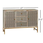Armoire en métal marron contemporaine : rangement élégant, 3 tiroirs, aucun assemblage requis