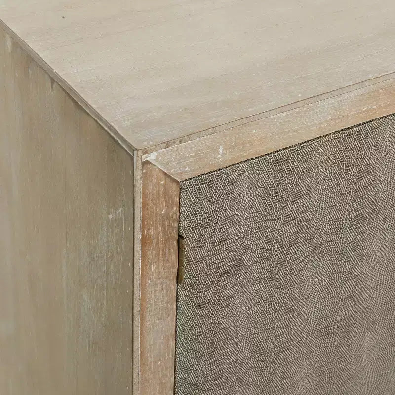 Contemporary Metal Cabinet Brown May: Chic Storage, 3 Drawers, No Assembly Required