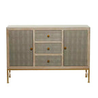 Armoire en métal marron contemporaine : rangement élégant, 3 tiroirs, aucun assemblage requis
