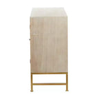 Armoire en métal marron contemporaine : rangement élégant, 3 tiroirs, aucun assemblage requis