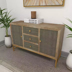 Armoire en métal marron contemporaine : rangement élégant, 3 tiroirs, aucun assemblage requis
