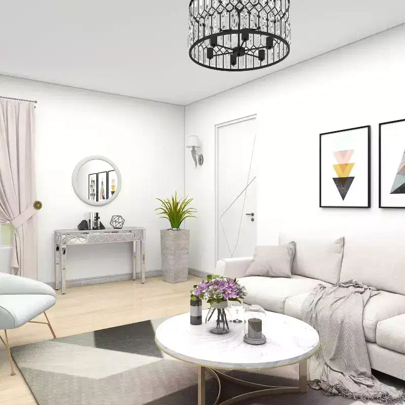 Glam Miroir et Console Table Motif Bois Argent May : Meuble d'Entrée Élégant, Design Étroit