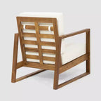 Ensemble de conversation d'extérieur 6 pièces en bois d'acacia belge – Christopher Knight Home