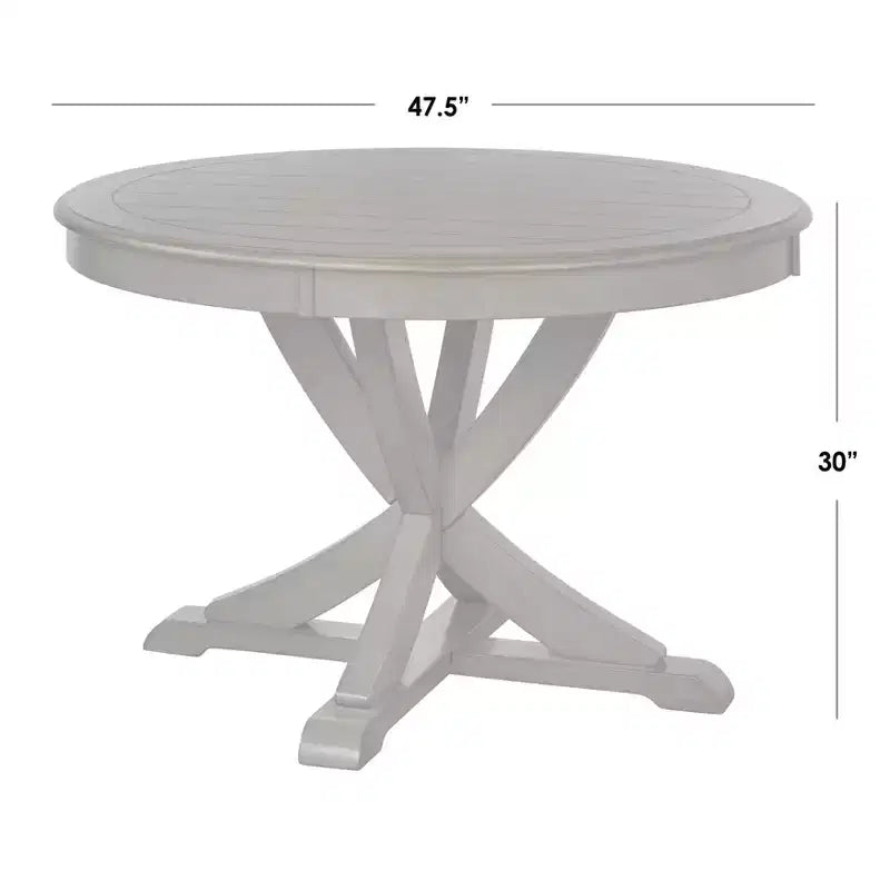 Table de salle à manger sur pied en bois massif de style ferme