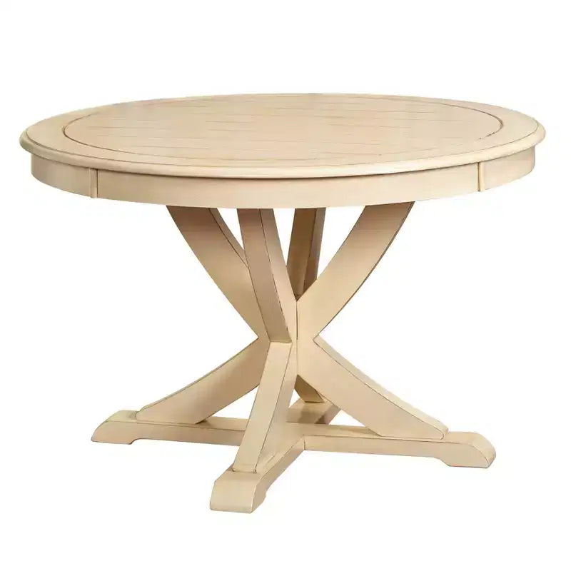 Buylateral Vintner Farmhouse Solid Wood Pedestal Dining Table