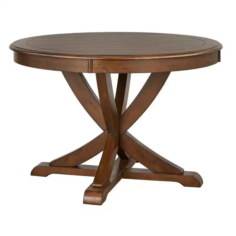 Farmhouse Solid Wood Pedestal Dining Table