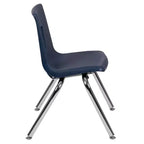 Chaise d'école empilable pour élève - 35,5 cm