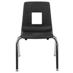 Chaise d'école empilable pour élève - 35,5 cm