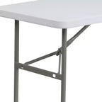 Table pliante en plastique blanc granit 4 pieds - Table pliante pour banquets / événements