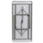 Table pliante en plastique blanc granit 4 pieds - Table pliante pour banquets / événements