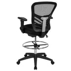 Chaise de bureau ergonomique mi-dossier en maille réglable pour dessinateur, chaise de travail