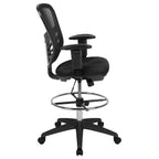 Chaise de bureau ergonomique mi-dossier en maille réglable pour dessinateur, chaise de travail