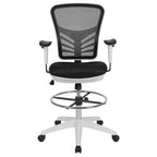 Chaise de bureau ergonomique mi-dossier en maille réglable pour dessinateur, chaise de travail