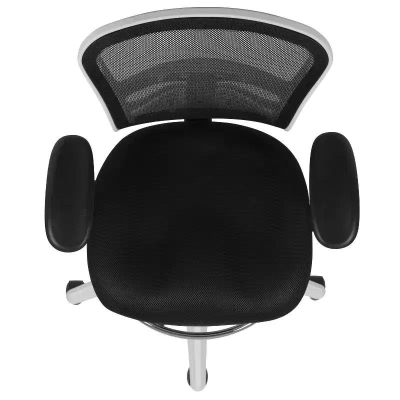 Chaise de bureau ergonomique mi-dossier en maille réglable pour dessinateur, chaise de travail