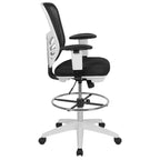 Chaise de bureau ergonomique mi-dossier en maille réglable pour dessinateur, chaise de travail