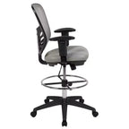 Chaise de bureau ergonomique mi-dossier en maille réglable pour dessinateur, chaise de travail