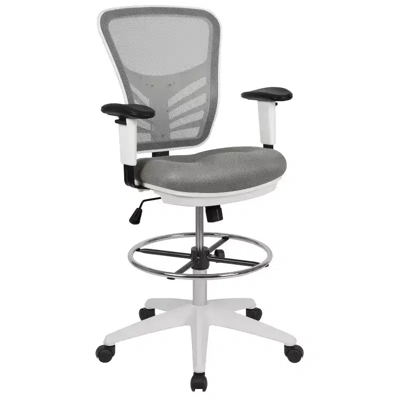 Mid-Back Mesh Adjustable Ergonomic Drafting Chair, Task Chair