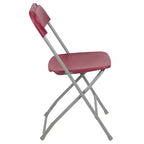 Chaises pliantes empilables en plastique – Capacité de charge de 295 kg