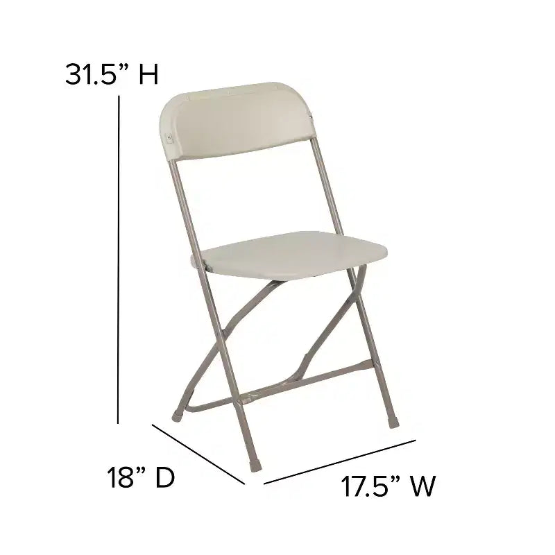 Chaises pliantes empilables en plastique – Capacité de charge de 295 kg