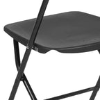 Chaises pliantes empilables en plastique – Capacité de charge de 295 kg