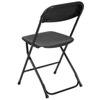 Chaises pliantes empilables en plastique – Capacité de charge de 295 kg