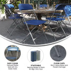 Chaises pliantes empilables en plastique – Capacité de charge de 295 kg