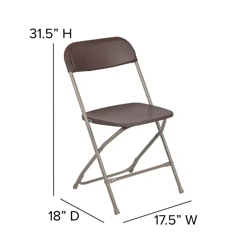 Chaises pliantes empilables en plastique – Capacité de charge de 295 kg