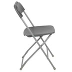 Chaises pliantes empilables en plastique – Capacité de charge de 295 kg