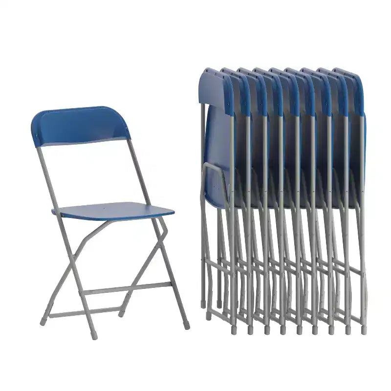Stackable Folding Plastic Chairs - 650 LB Weight Capacity