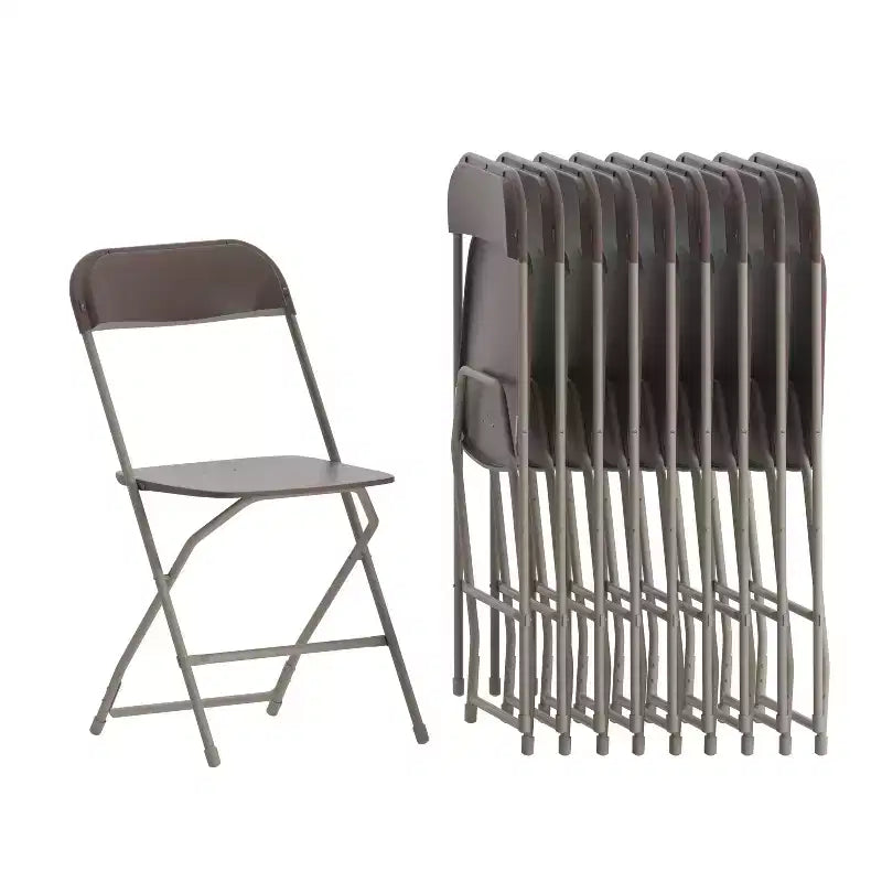 Stackable Folding Plastic Chairs - 650 LB Weight Capacity