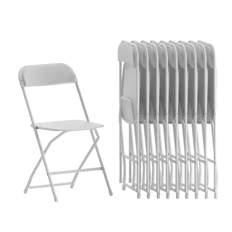 Stackable Folding Plastic Chairs - 650 LB Weight Capacity