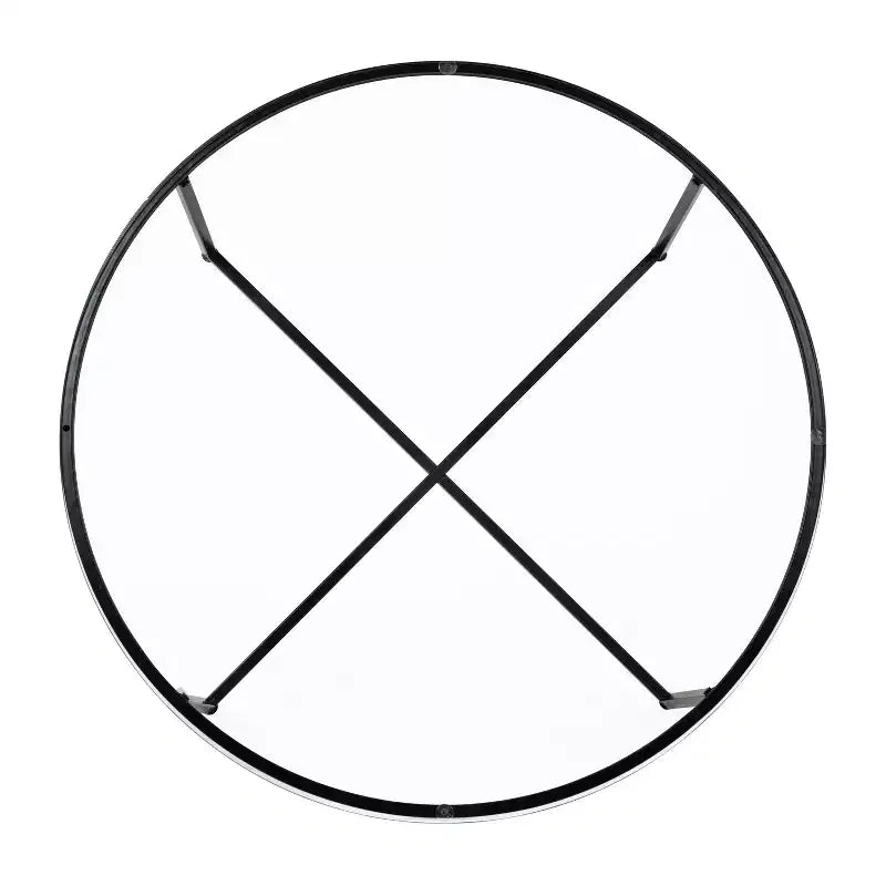 Coffee Table with Round Cross Brace Frame